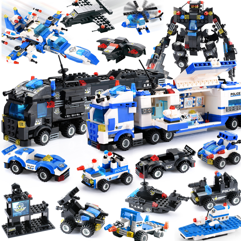 Kids Toys Under £5 - 825+PCS Creative City Police Building Blocks
