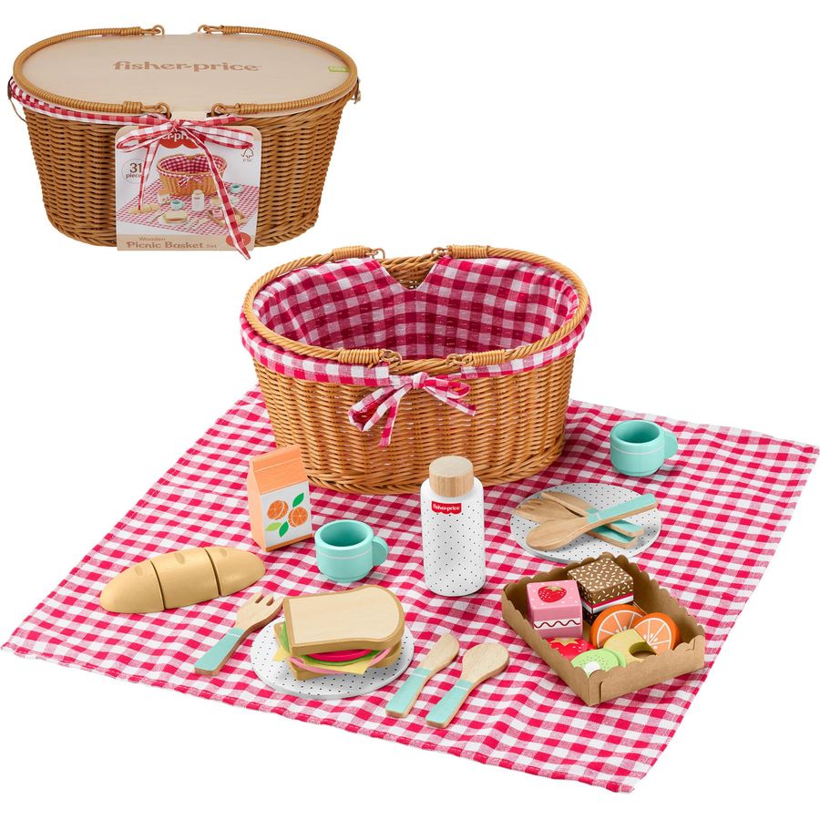 Wood Pretend Play Toy Picnic B - Kids Toys Basket review and price