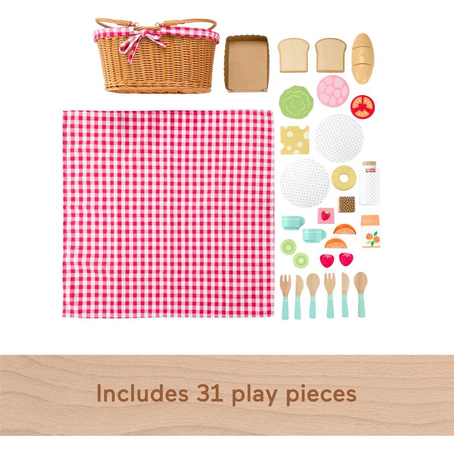 Wood Pretend Play Toy Picnic B - Kids Toys Basket review and price