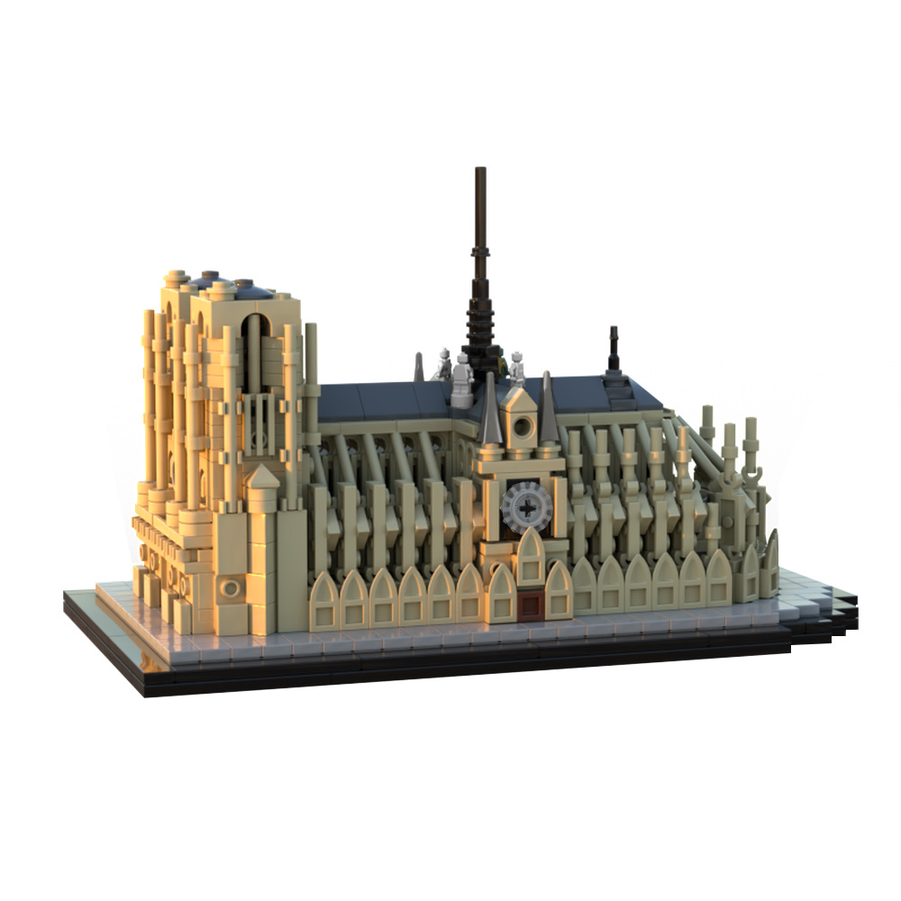 Gobricks MOC 1:800 Notre-Dame  - Kids Toys Paris review and price