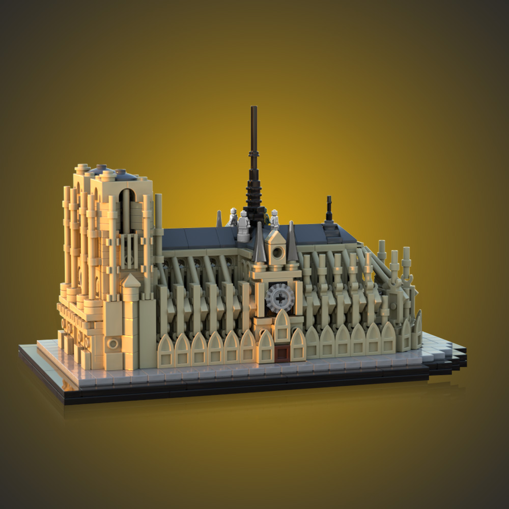Gobricks MOC 1:800 Notre-Dame  - Kids Toys Paris review and price