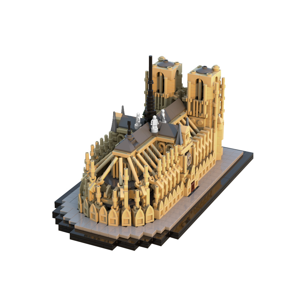 Gobricks MOC 1:800 Notre-Dame  - Kids Toys Paris review and price