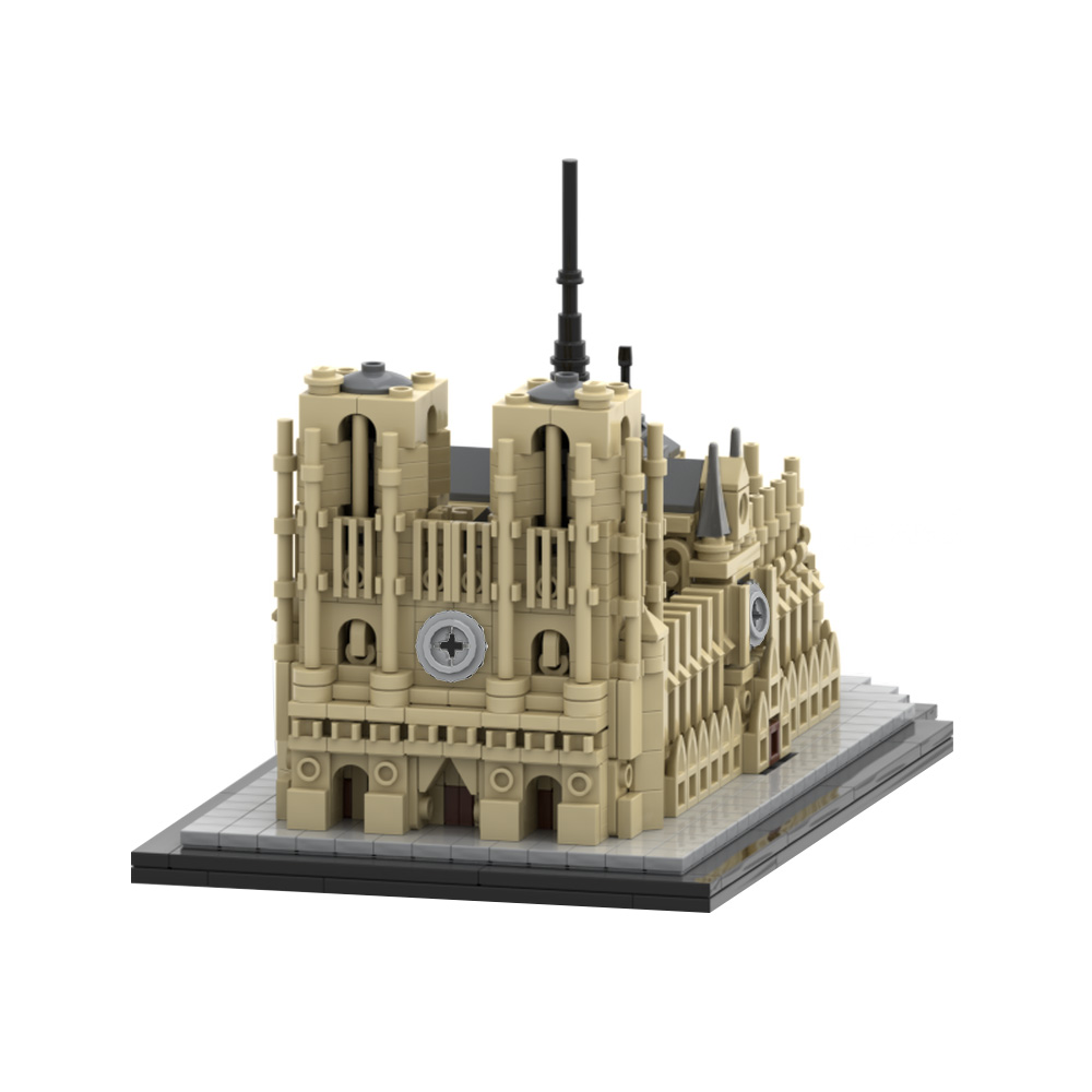 Gobricks MOC 1:800 Notre-Dame  - Kids Toys Paris review and price
