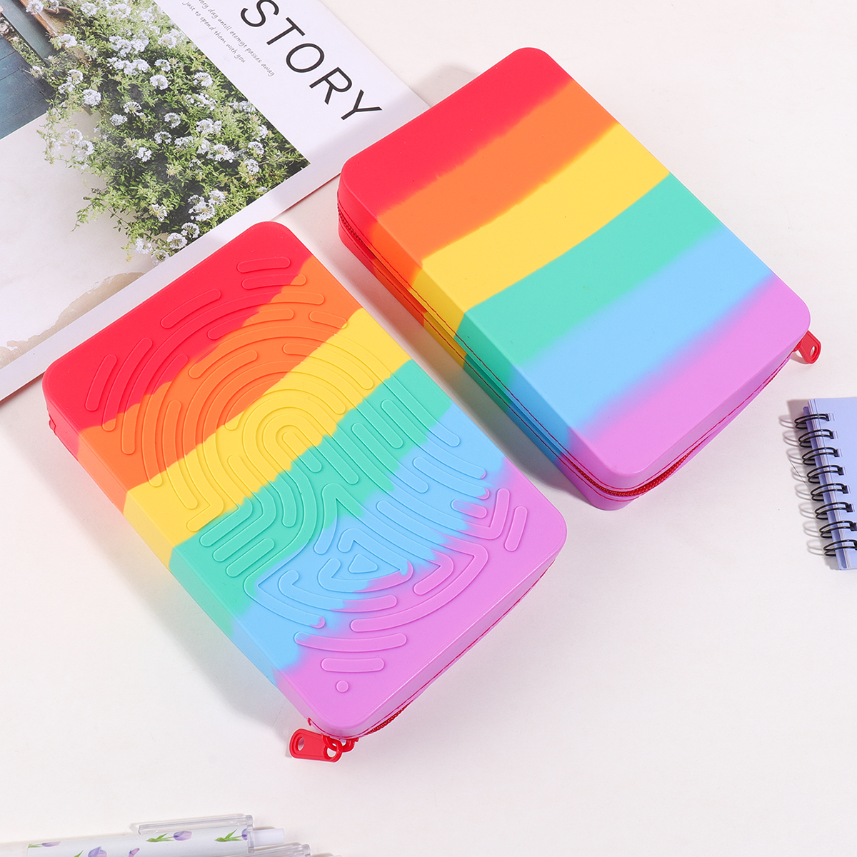 Silicone Rainbow Desk Statione - Sensory Fidget Toys review and price
