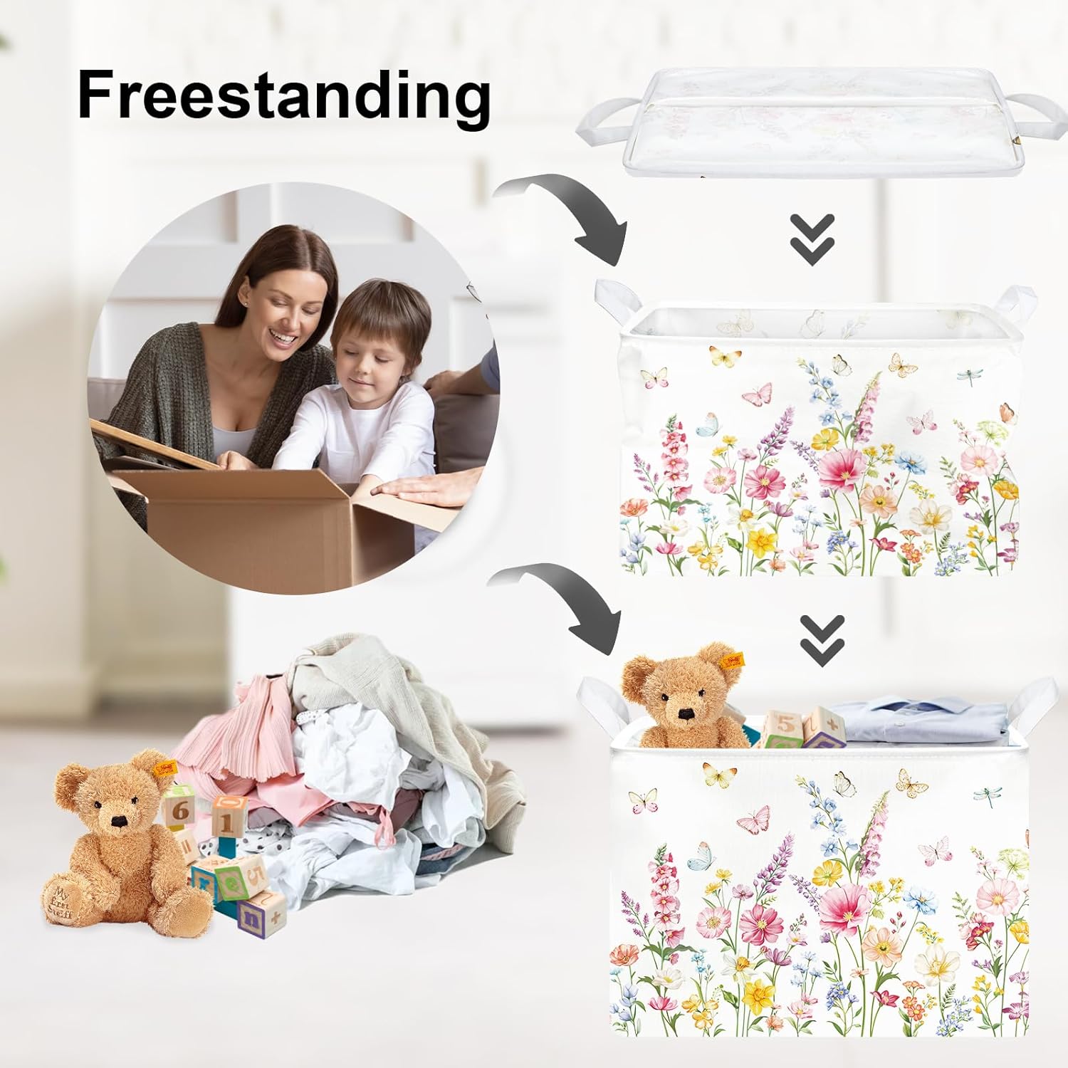 Clastyle Wildflower Baby Laund - Kids Toys Basket review and price
