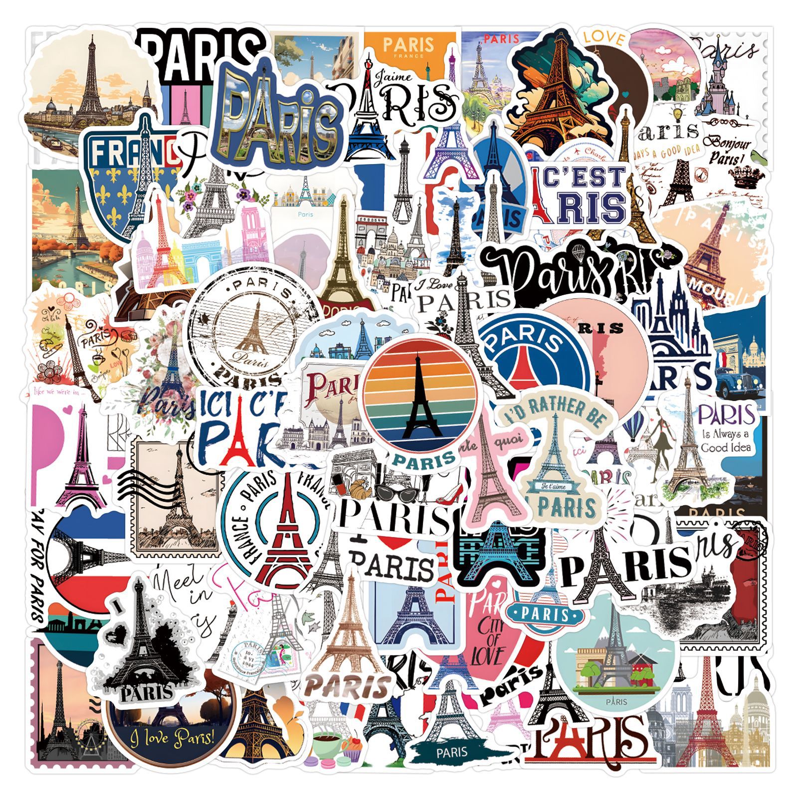 110PCSFrance Paris Stickers Tr - Kids Toys Paris review and price