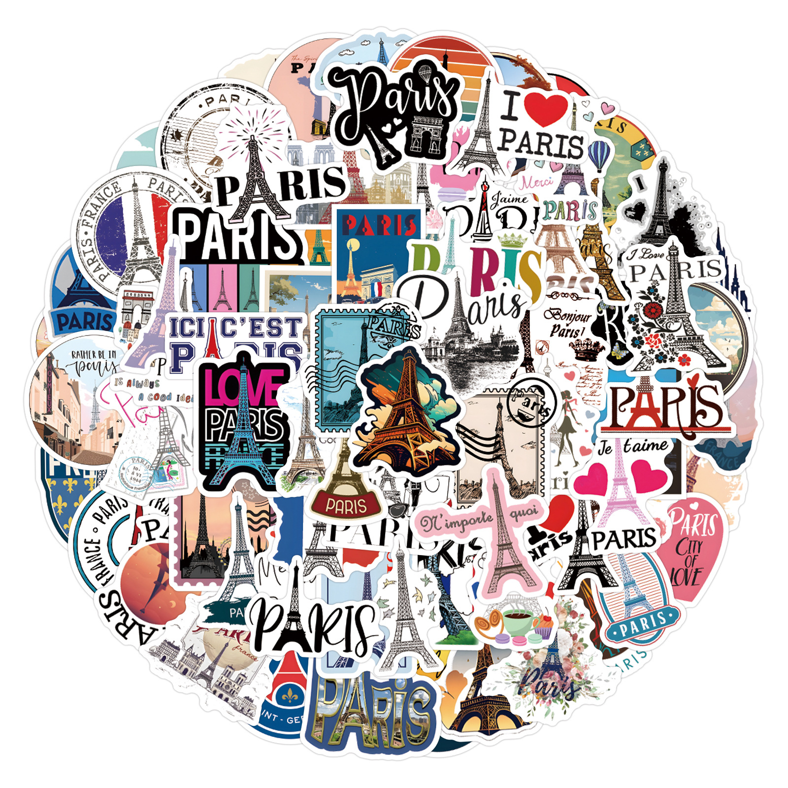 110PCSFrance Paris Stickers Tr - Kids Toys Paris review and price