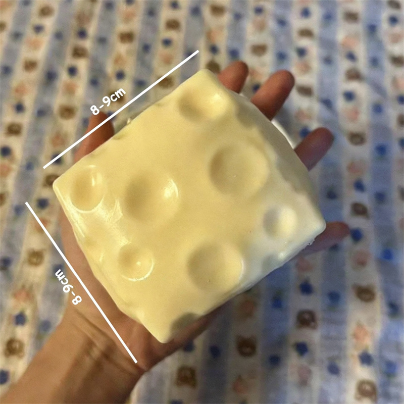 ◑Jumbo Cheese Cube Stress Ball - Sensory Fidget Toys review and price