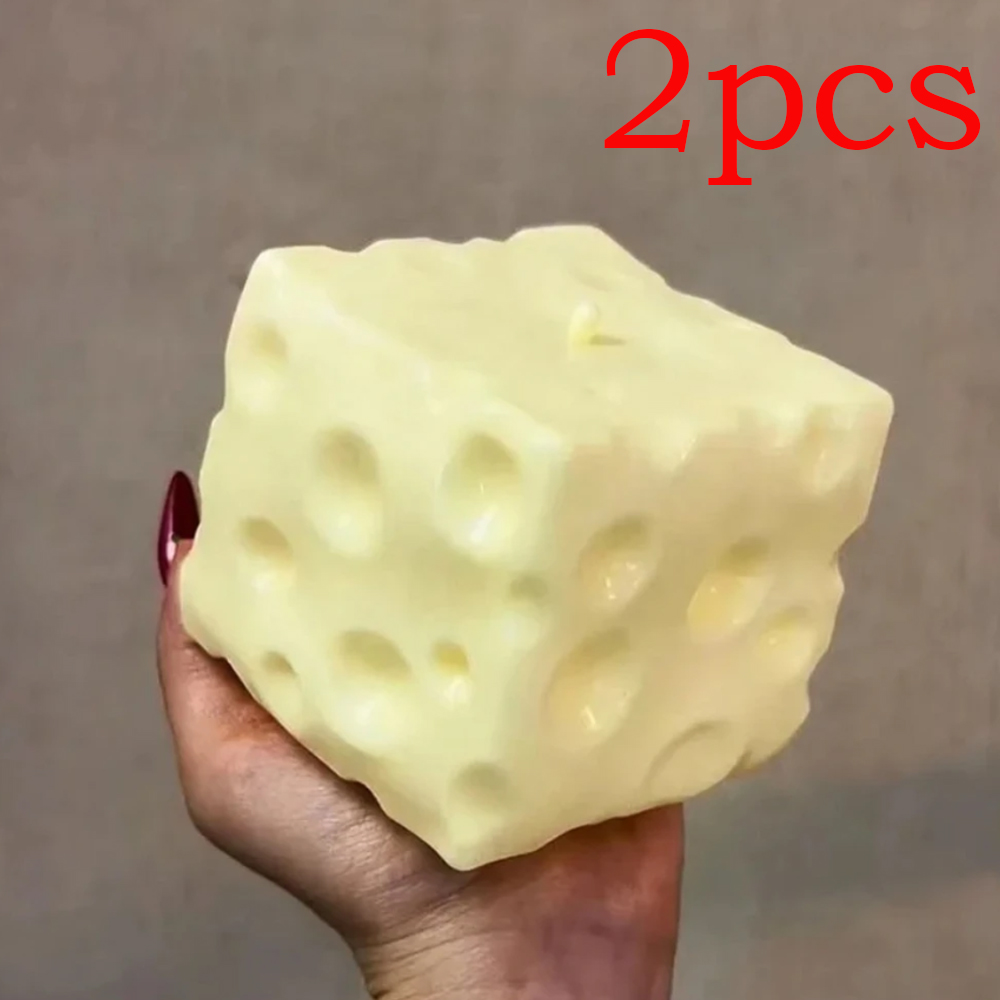 ◑Jumbo Cheese Cube Stress Ball - Sensory Fidget Toys review and price