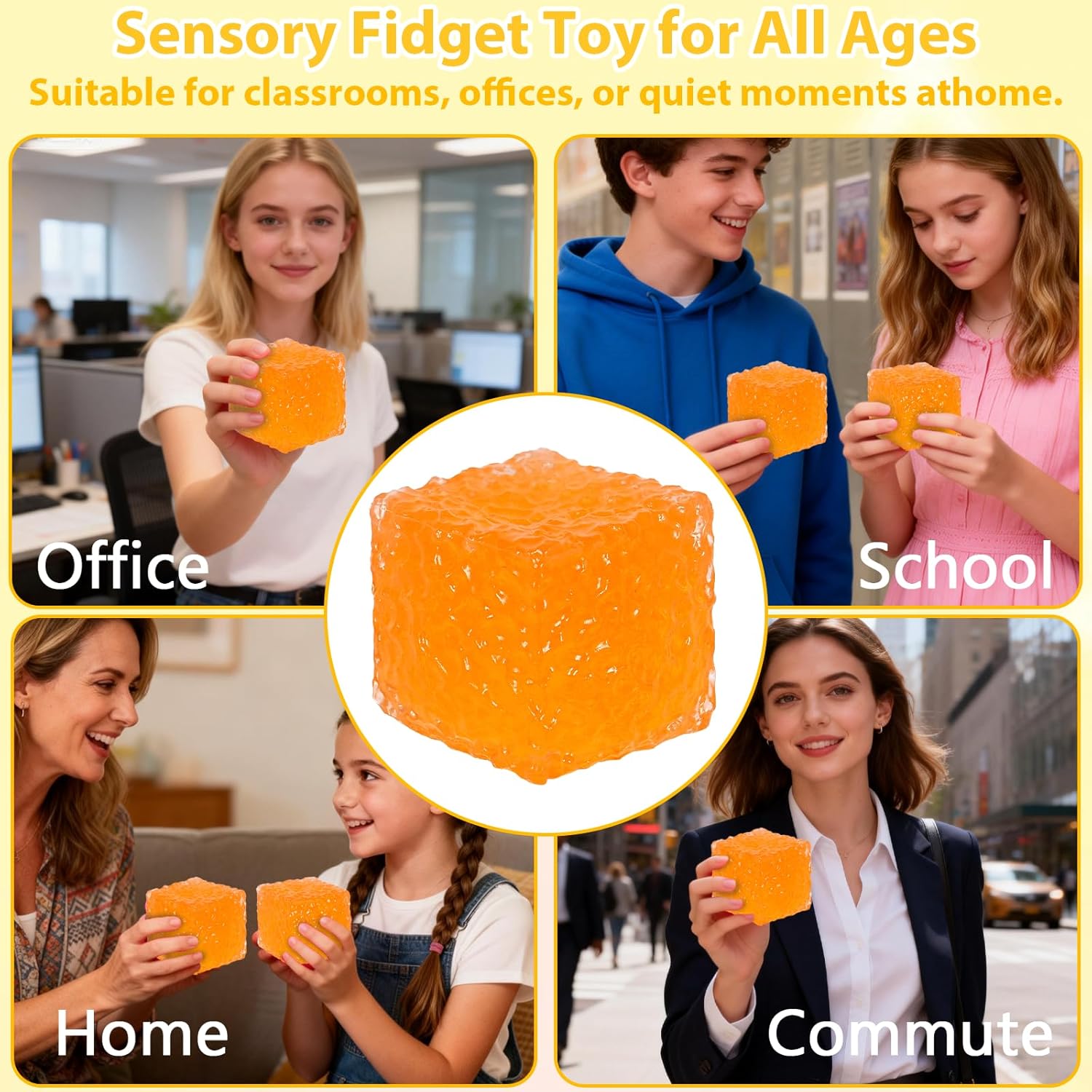 Frosted Honeycomb Ice Cube Squ - Sensory Fidget Toys review and price
