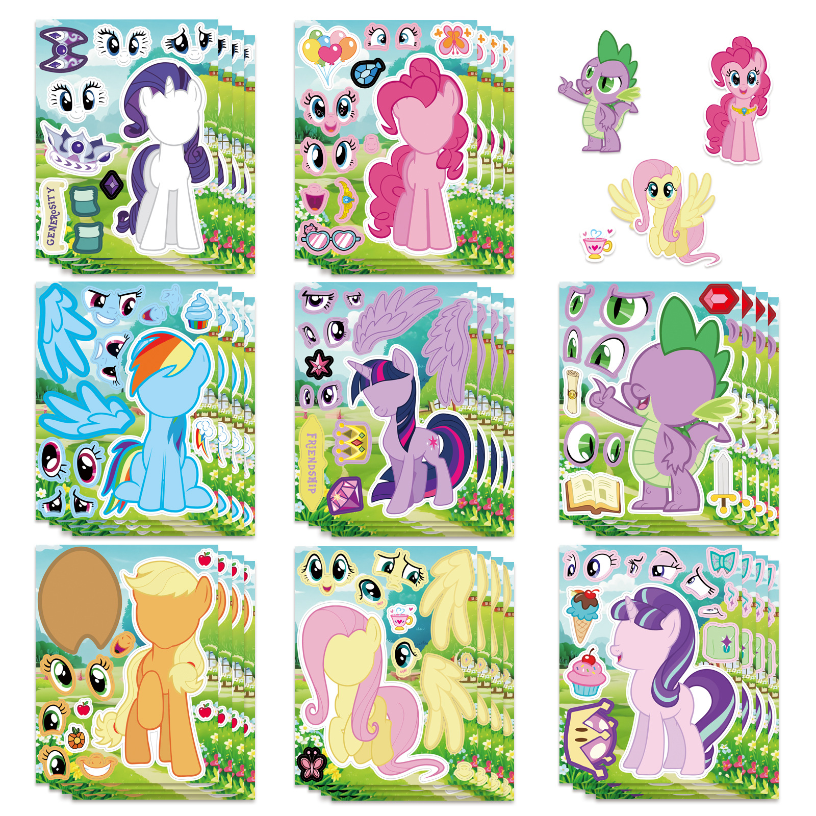 8/16PCS My Little Pony Sticker - Kids Toys Png review and price