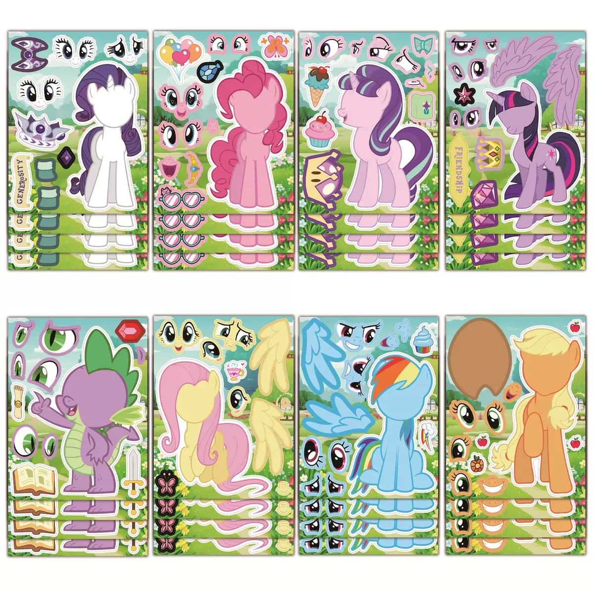 8/16PCS My Little Pony Sticker - Kids Toys Png review and price