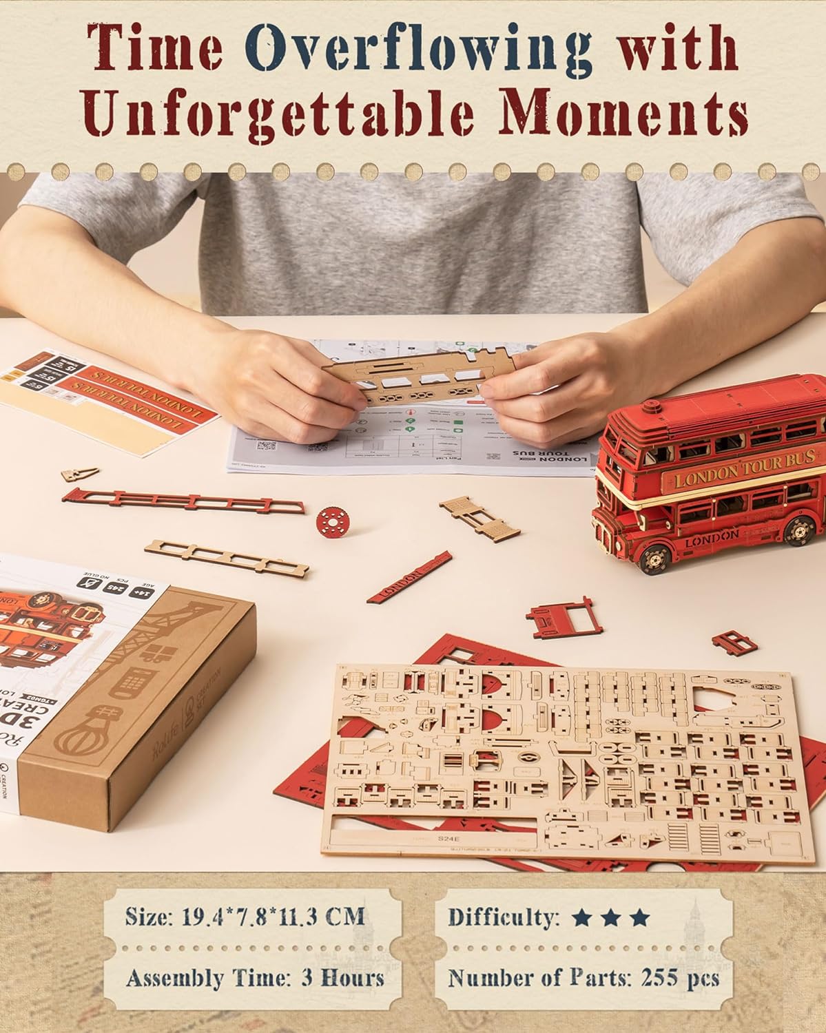 Robotime rolife London Tour Bu - Kids Toys London review and price
